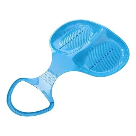 Blue Kids Plastic Sled For Snow Grass And Sand Outdoor Winter Sports And Play Lightweight And Portable 19X15Inch Blue