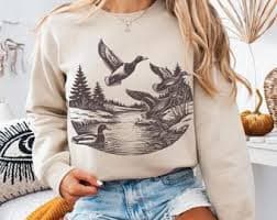 Retro Y2K Mallard Duck Wilderness Scene Sweatshirt, Vintage 90s Nostalgia Nature Crewneck, National Park Sweatshirt, Wildlife Lover Gift - Etsy Canada