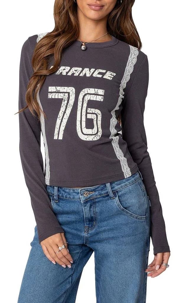 Edikted Women's Frenchy Long Sleeve T-Shirt