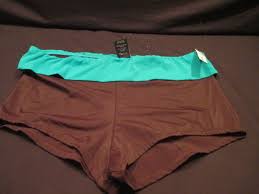 Womens FADED GLORY Swim Bottom Brown & Turquoise Waist Band Size 2X 18-20 NWT | eBay
