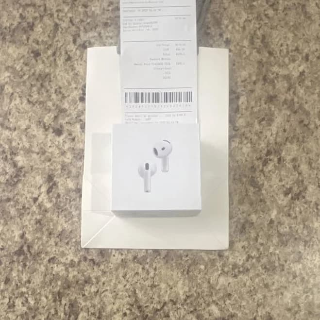 Apple Airpods 4 White Wireless Earbuds W/ Active Noise Cancellation