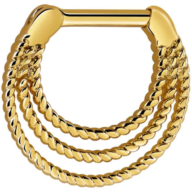 Crazy Factory Gold Plated Surgical Steel Septum Clicker