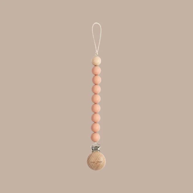 Wood Silicone Pacifier Clips