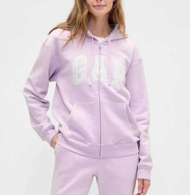Gap Women's Relaxed Gap Logo Zip Hoodie