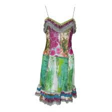 S/S 2001 Jean Paul Gaultier silk stripe mesh sheer dress For Sale at 1stDibs