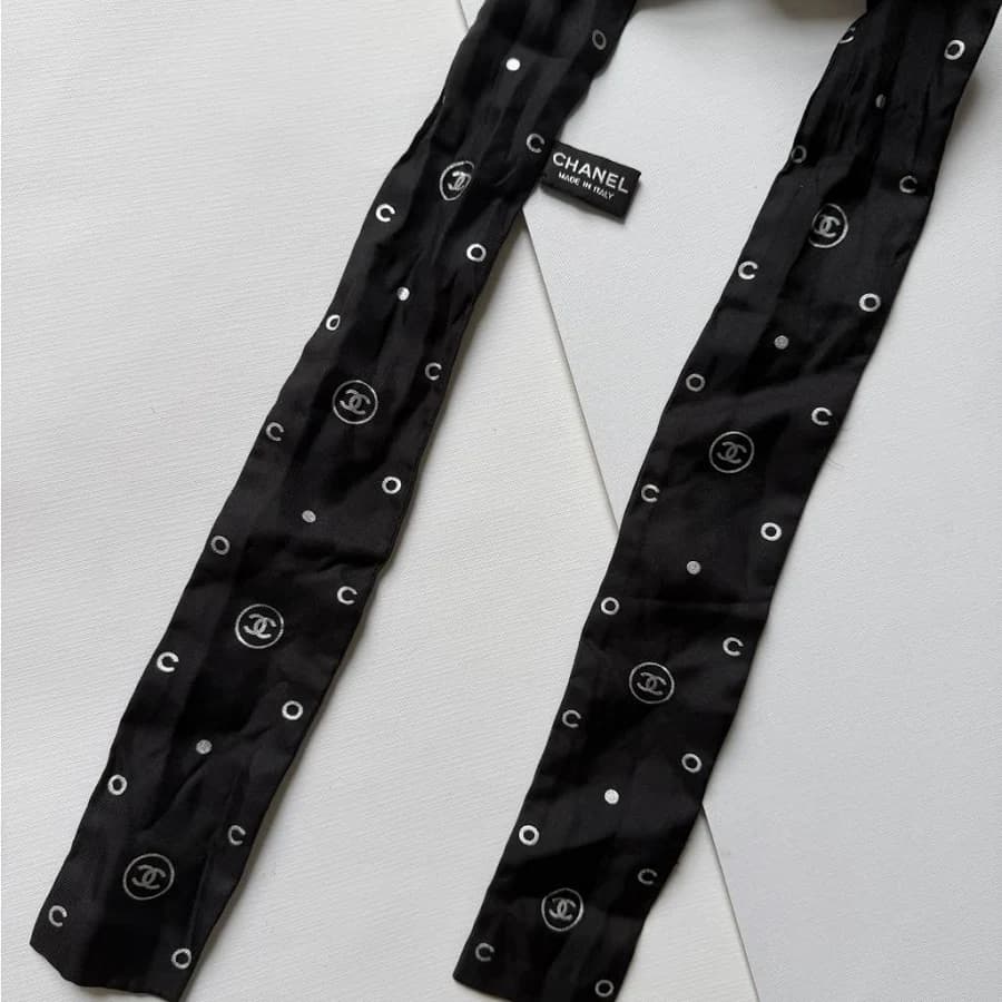CHANEL Silk Accessoryhair Slim Bandeau