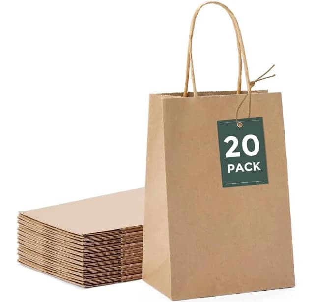 GSSUSA Brown Kraft Paper Gift Bags
