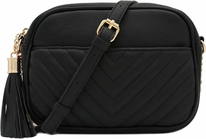 Fashionpuzzle Chevron Quilted Crossbody Camera Bag