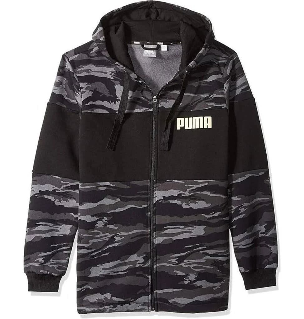 Puma Men's Relaxed Fit Full Zip Camouflage FZ Hoodie
