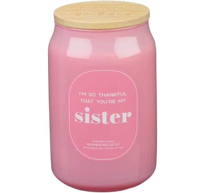 With Love I'm So Thankful That You're My Sister Scented Candle