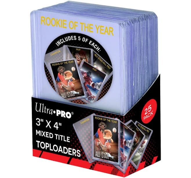 Ultra Pro Toploader 3x4 Mixed Title 25ct