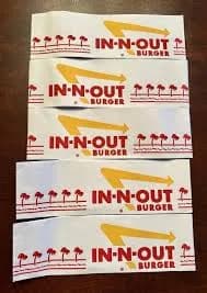 In N Out Burger Paper Hats - Brand New Lot Of 5