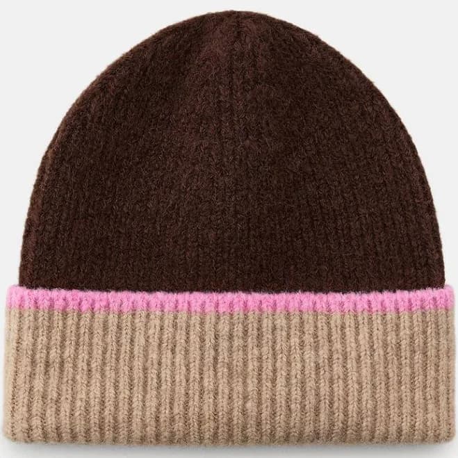 Zara Women's Contrast Cuff Beanie Hat