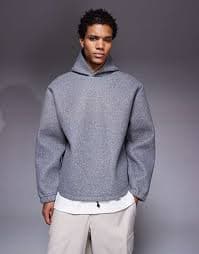 ASOS DESIGN relaxed felt hoodie in gray | ASOS