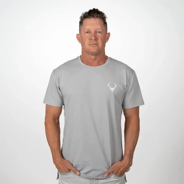White Logo Men's Luxe T-Shirt