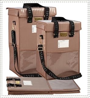 The Wig Bag - Carry Travel Wig Case. Opens Full Size, Folds Flat for Easy Storage - Dusty Pink, Large - 20" Tall