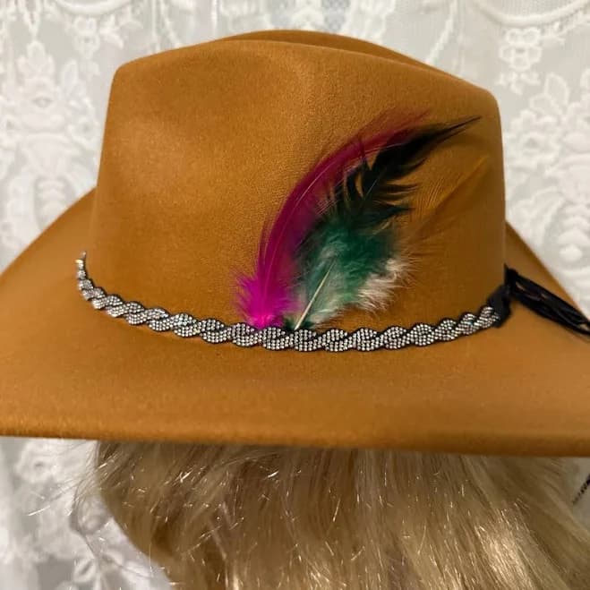 Western Hat with Rhinestone Band