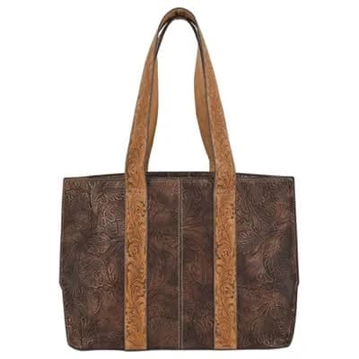 Tony Lama Women's Bronzed Floral Tote