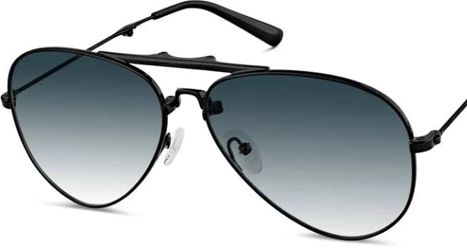 Zenni Aviator RX Stainless Steel Blokz Blue Light Sunglasses