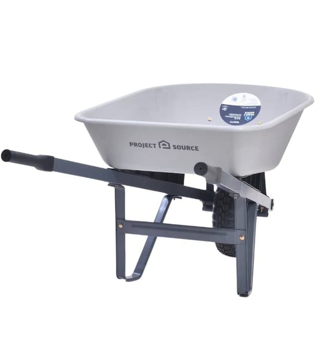 Project Source 5-cu ft 1 Wheel Push Wheelbarrow