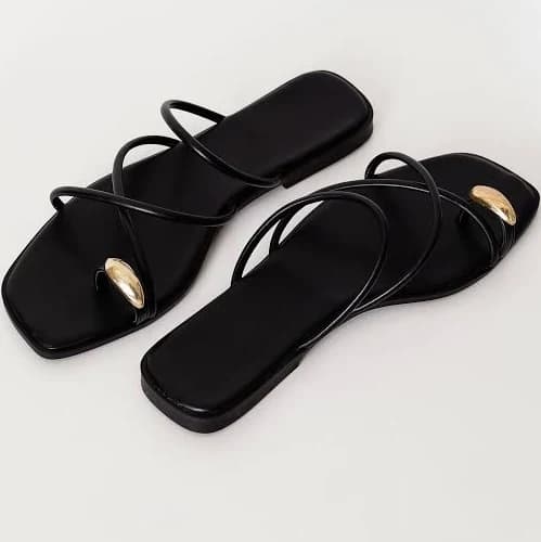 Harriette Strappy Gold Toe Sandals