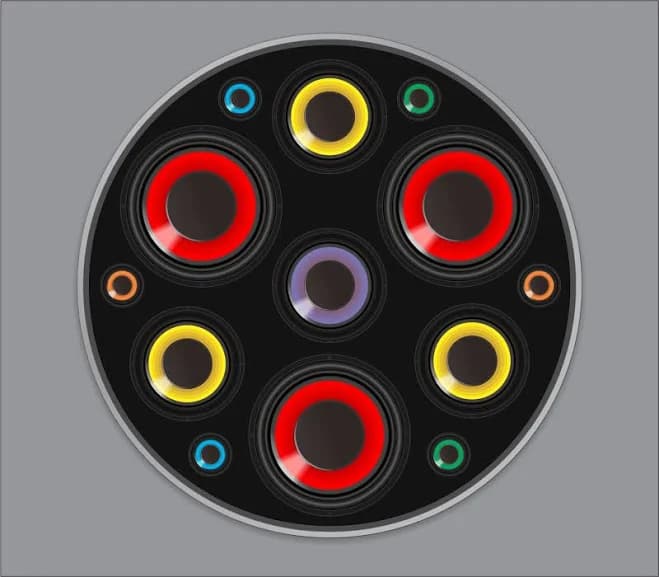 Custom Printed Bass Drum Head - Rainbow Woofers Gloss / Printed Film Only - Use Your Existing Head