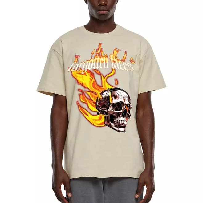 Forgotten Faces Men's Flaming Skull Tee