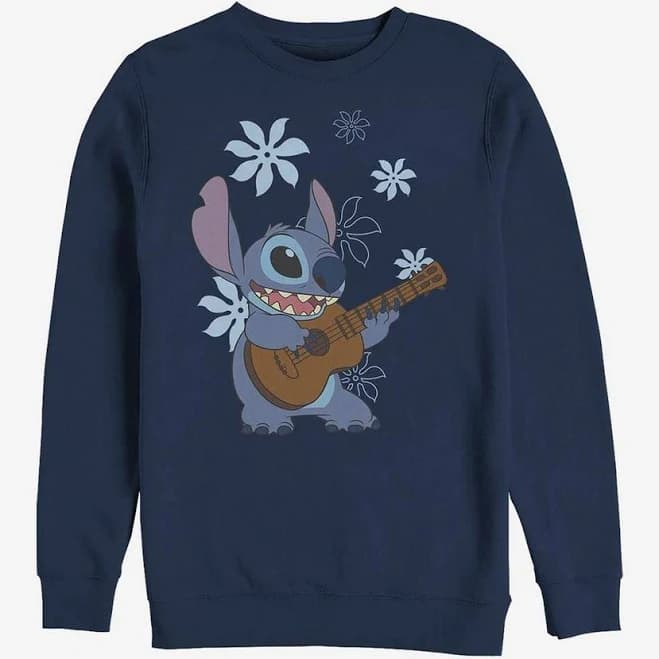 Disney Lilo & Stitch Flowers Crew Sweatshirt
