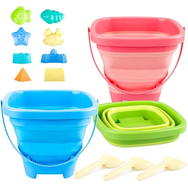 Collapsible Beach Bucket Set