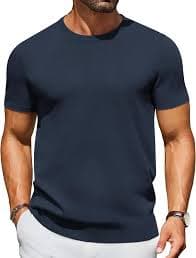 COOFANDY Men's Casual T-Shirts Short Sleeve Crewneck Pullover Classic Knit Tee Shirts, Khaki, XXL: Buy Online at Best Price in UAE - Amazon.ae