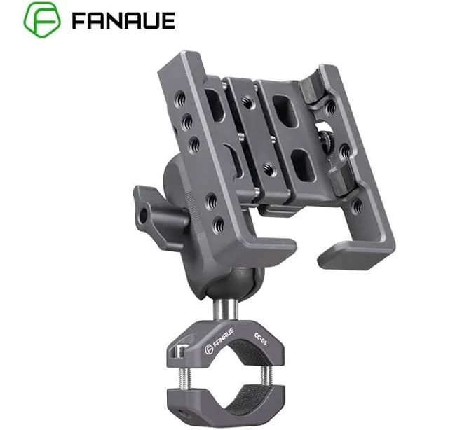 Aluminum Alloy Motorcycle Handlebar Phone Holder For Stable Riding