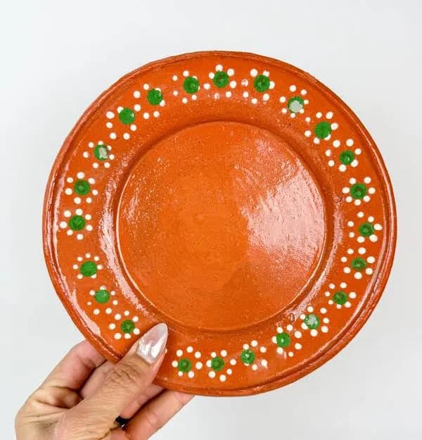 Mexican Clay Plates Round Set 4pc - Platos Barro