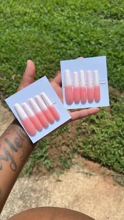 Ombré Coffin Press ons(Ombré Press on nails)