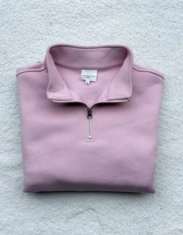 Basic Blank Quarter-Zip Sweatshirt