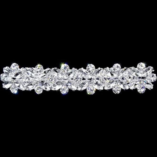 Women's Multiple Crystal Clover Barrette