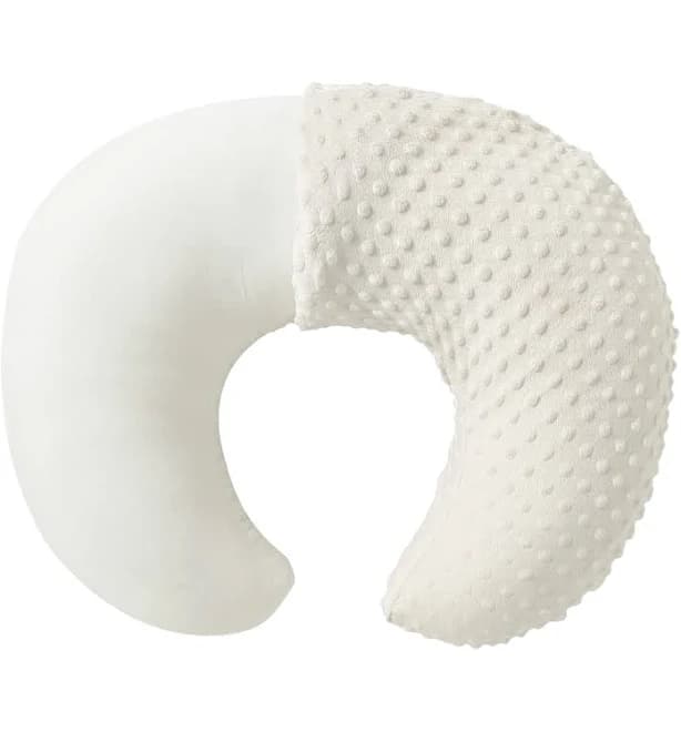 Aullar Nursing Pillow and Positioner with Minky cover for Breastfeeding and Bottle Feeding Propping Baby Tummy Time Baby Sitting Suppor