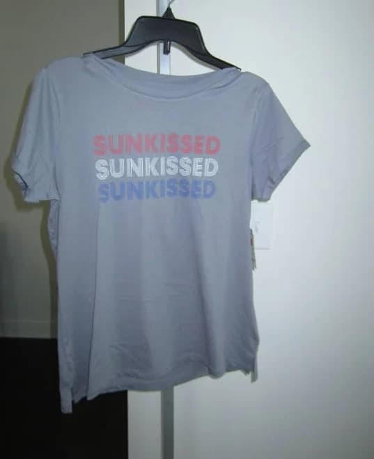 St John's Bay Women Gray T-shirt Size Small