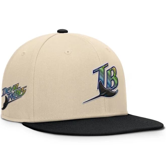 Fanatics Men's Tampa Bay Rays Cooperstown Collection Bounder Snapback Hat