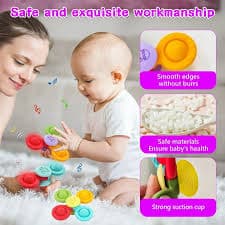 BIU BLASTER Suction Cup Spinner Toys, 3Pcs Baby Bath, High Chair, Travel Toys, 12-18 Months - Walmart.com