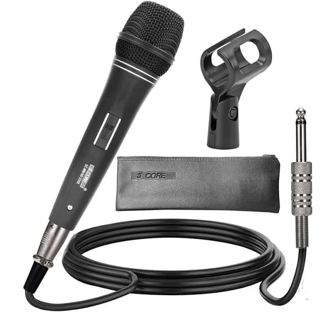 5 core Dynamic Microphone XLR Wired Metal Singing Mic