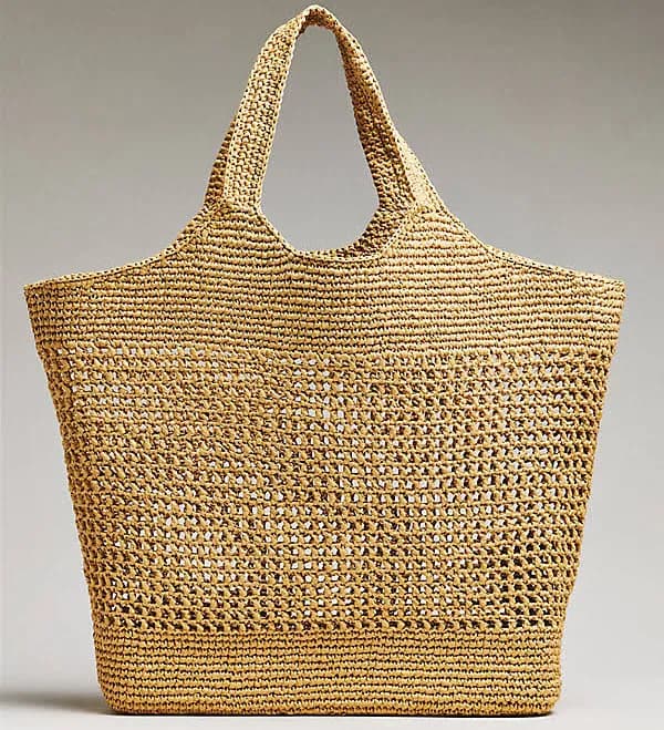 Anthropologie Slouchy Woven Tote Bag