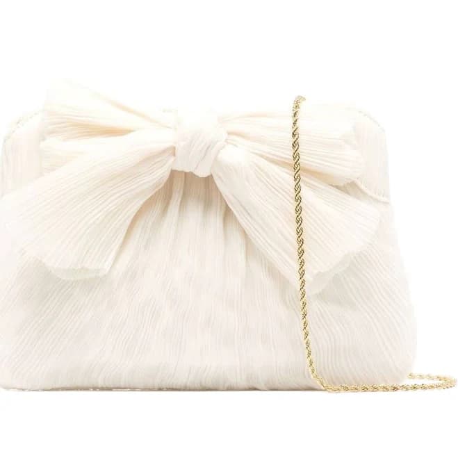 Loeffler Randall Women's Rayne Pleated Bow Clutch