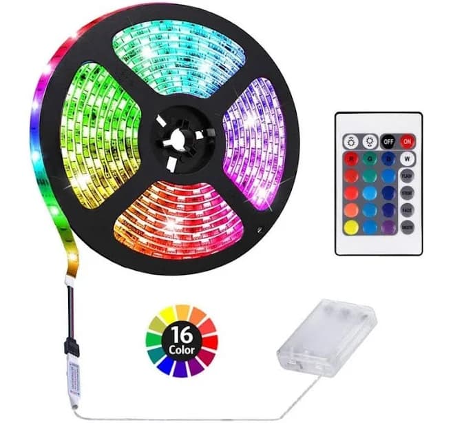 HIKENRI 1M/3.3ft Battery Powered LED Strip Lights