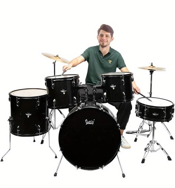 Glarry 22" 5-Piece Full Size Adult Drum Set