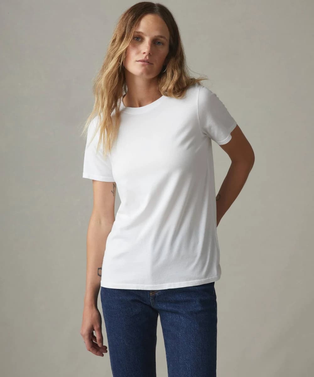 American Giant Women's Classic Cotton Crew Tee Made In the USA