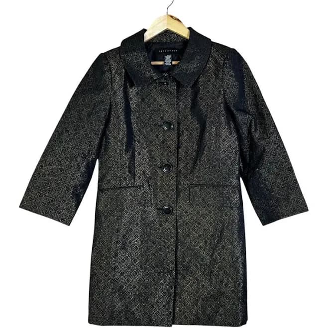 Apostrophe Women's Metallic Brocade Blazer Jacket