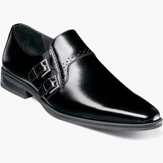 Stacy Adams Shoes Kilgore Plain Toe Double Monk Strap