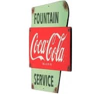 Coca-Cola Service Embossed Tin Sign