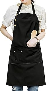 MORNITE Art Aprons for Painting Pottery Ceramics, Mens Women Kitchen Cooking Aprons Waterproof Green