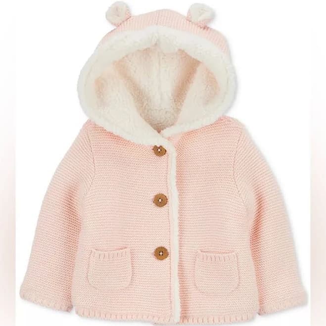 OshKosh B'gosh and Carter's Baby Girl Sherpa-Lined Hooded